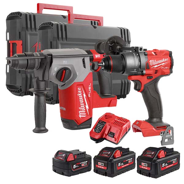 Milwaukee KIT M18 FPP2ITB-553X Trapano+TASSELLATORE Sds-PLUS - MILWAUKEE - Immagine 2